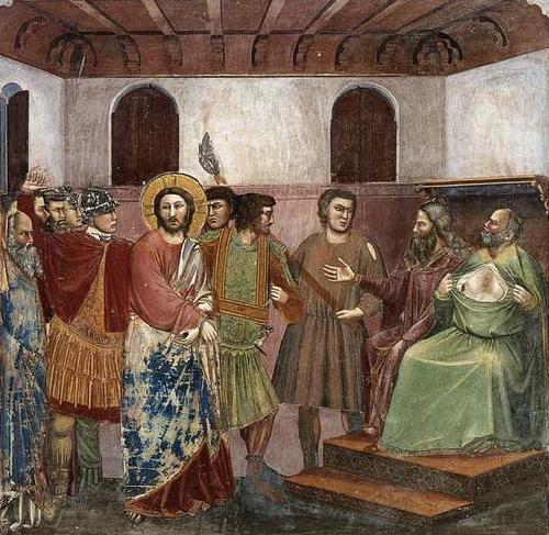 Christ before Caiaphas, GIOTTO di Bondone